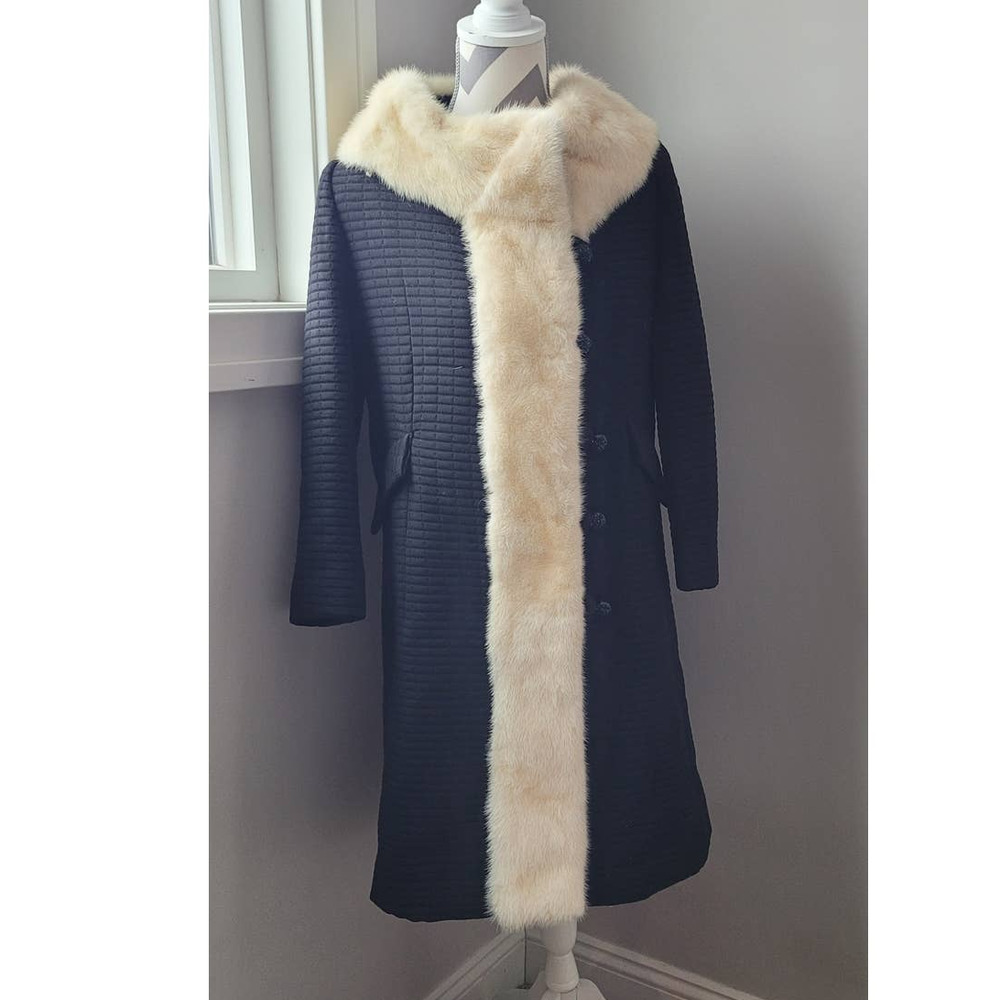 Vintage Genuine Fur Trimmed Union Made Women's Coat
